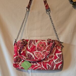 Vera Bradley Rosy Posies Red And Pink Chain Bag